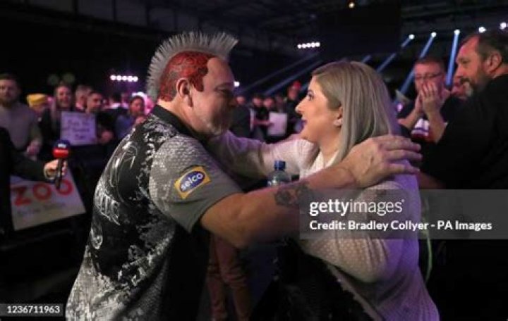 Peter Wright and his wife 